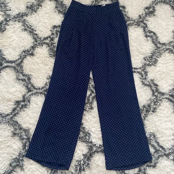 Michael Michael Kors Polka Dot Georgette Wide-Leg Trousers - Picture 2 of 7